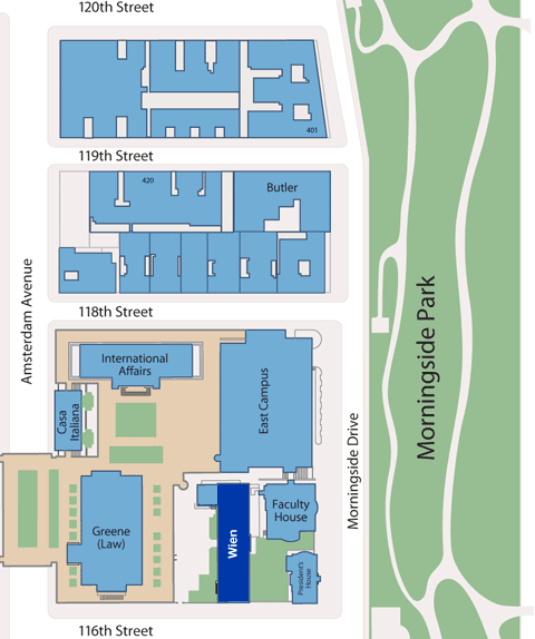 Columbia University: Campus Map